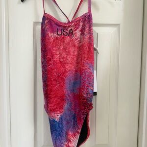 NWT Nike Red and Blue Swimsuit